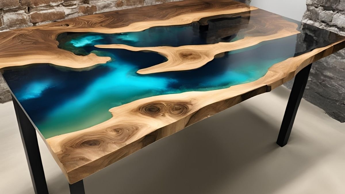 Mesa de jantar resina branca 8 lugares