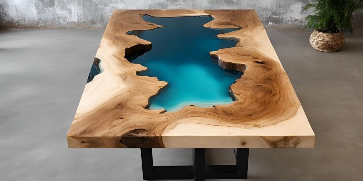 Mesa de jantar resina branca