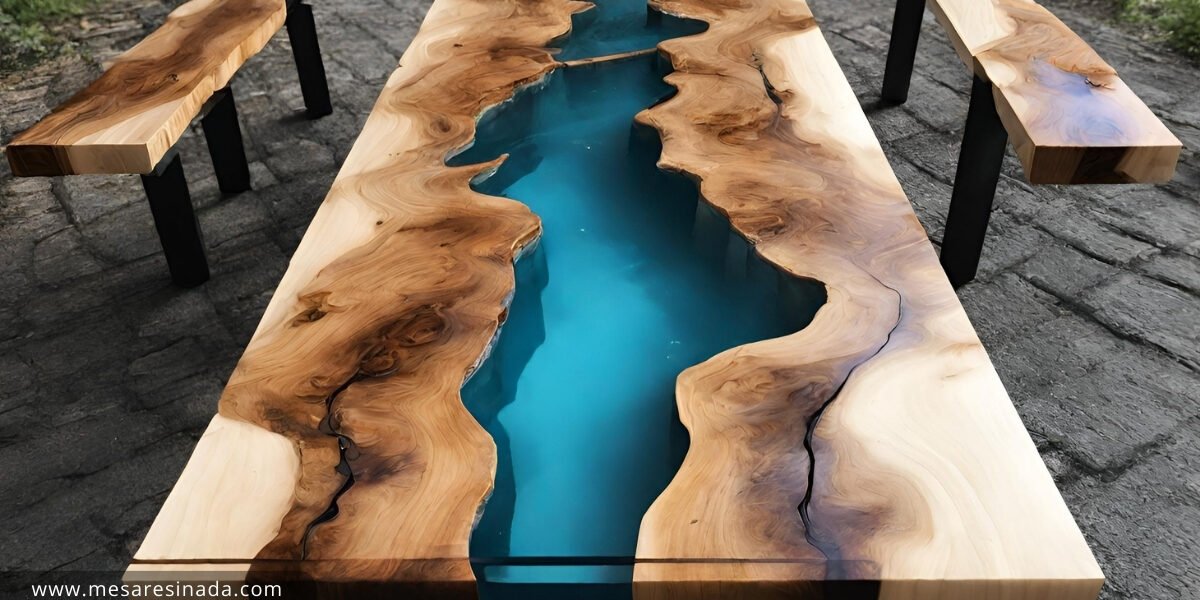 Mesa de madeira com resina como fazer