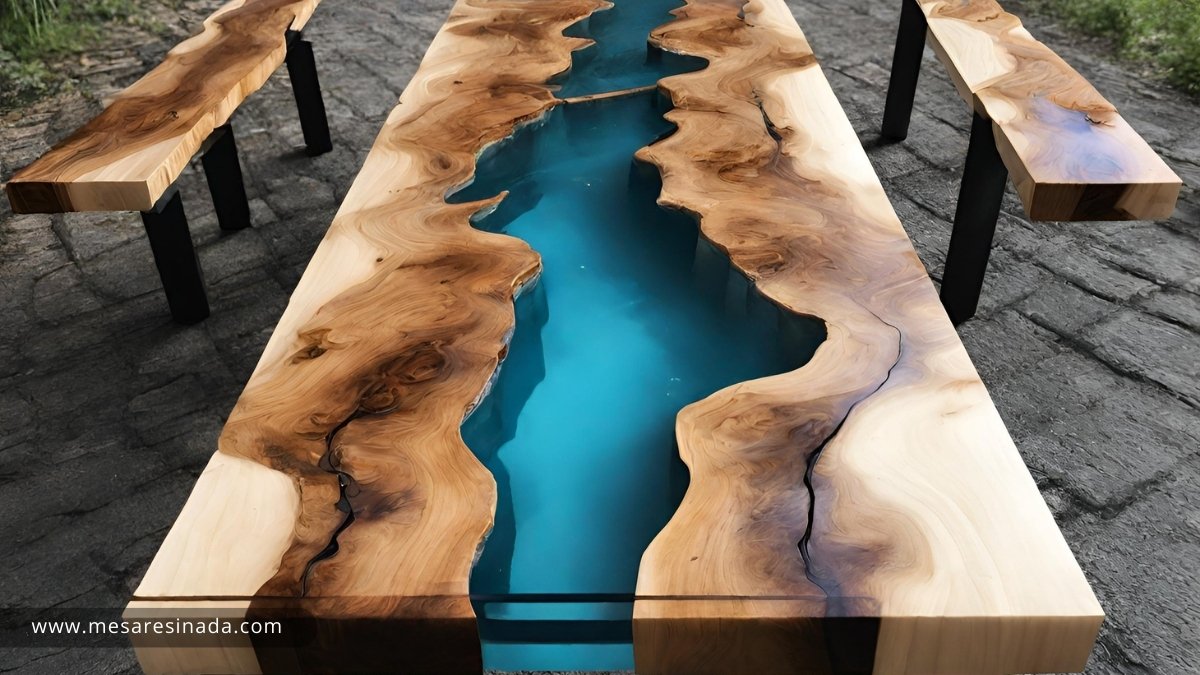 Mesa de madeira com resina como fazer
