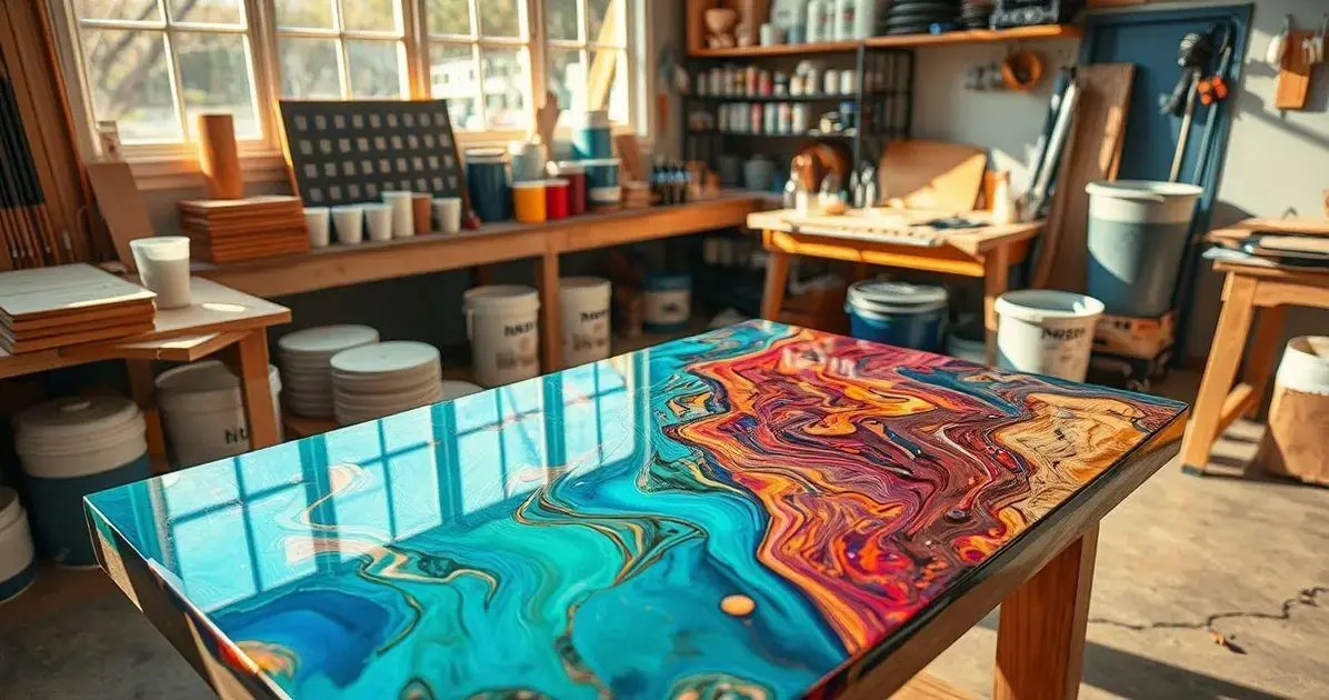 Mesa de resina epoxi como fazer Mesa de resina epoxi como fazer