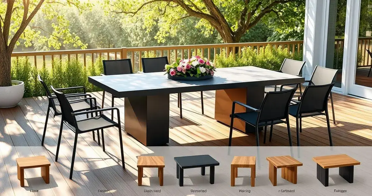 Mesa de resina retangular