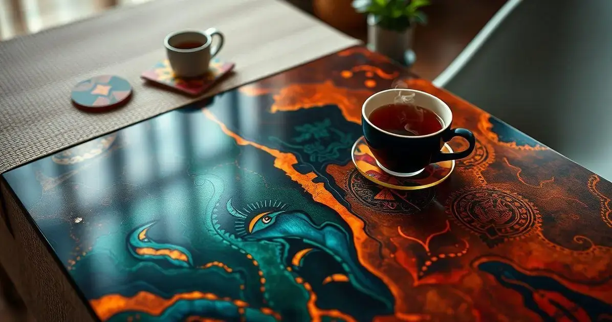 Mesa de resina risca