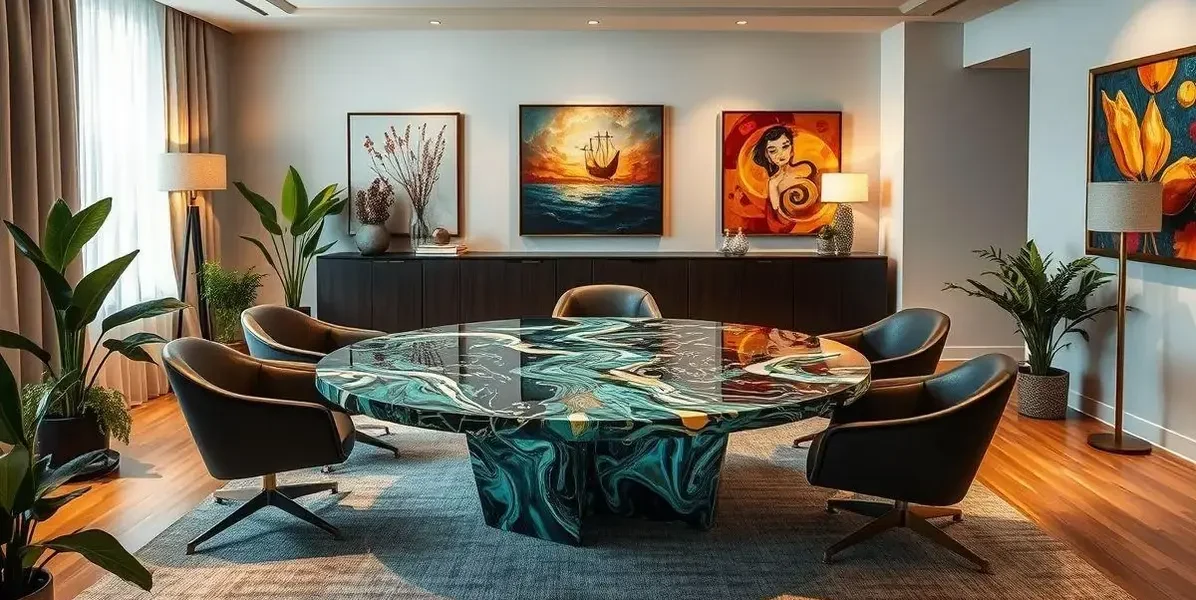 Mesa de resina risca