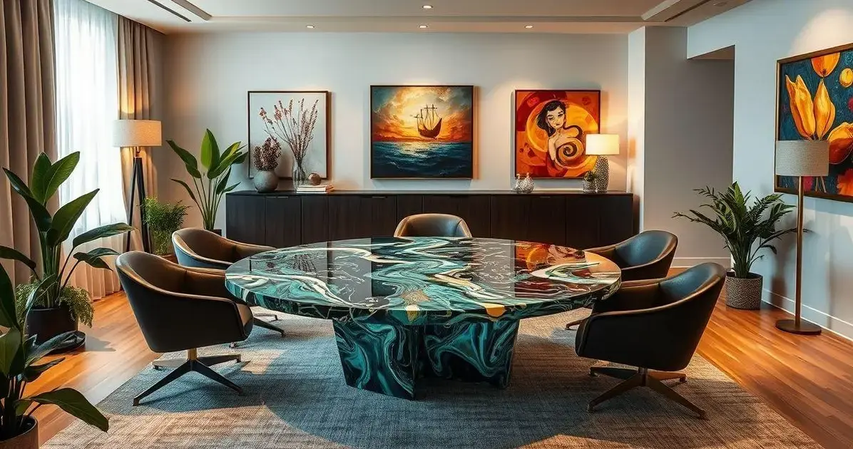 Mesa de resina risca