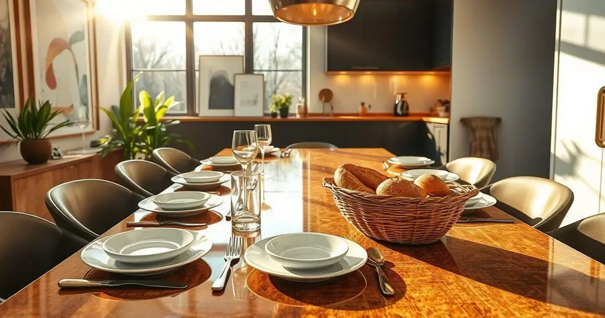 Mesa de rolha com resina