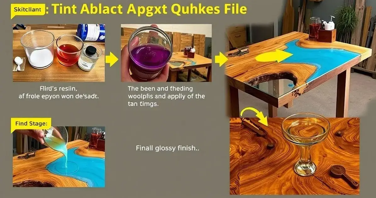 Como aplicar resina epóxi em mesa de madeira