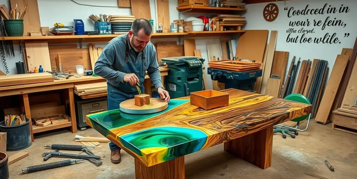 Como fazer mesas de resina