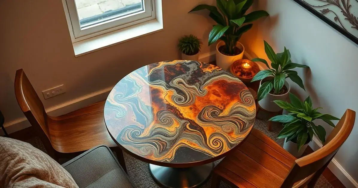 Mesa rustica de resina Mesa rustica de resina