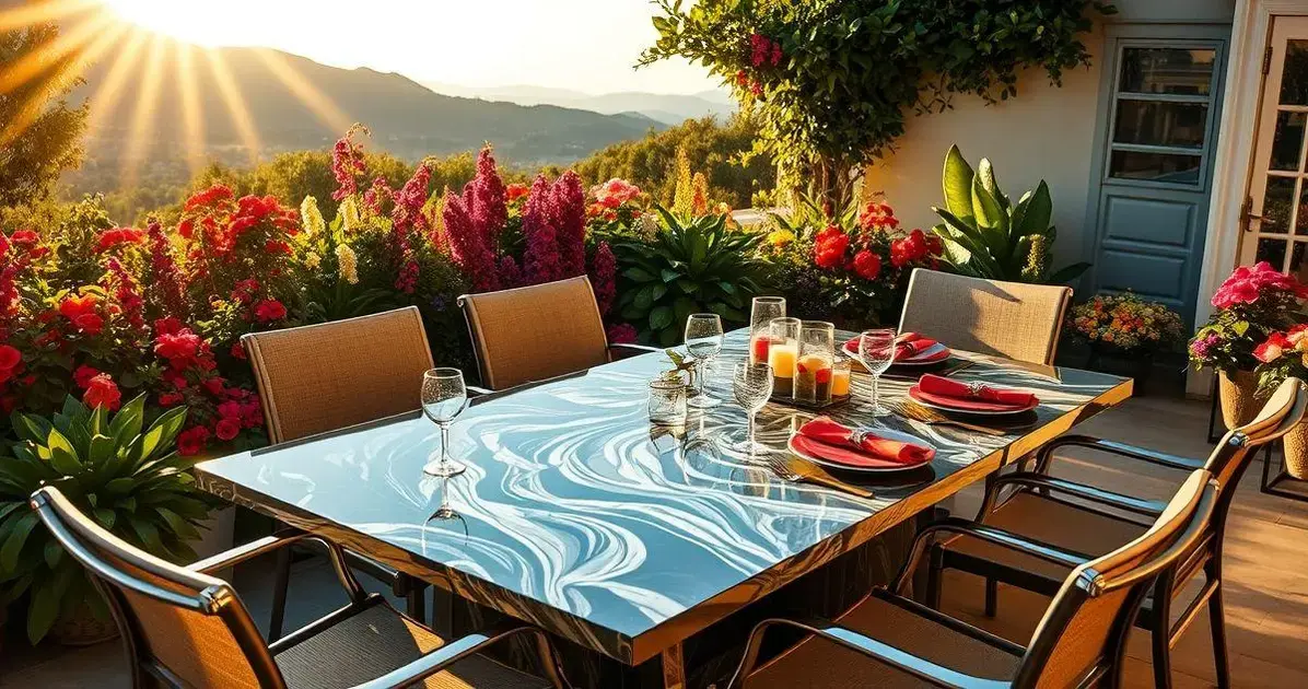 Mesas de resina a venda