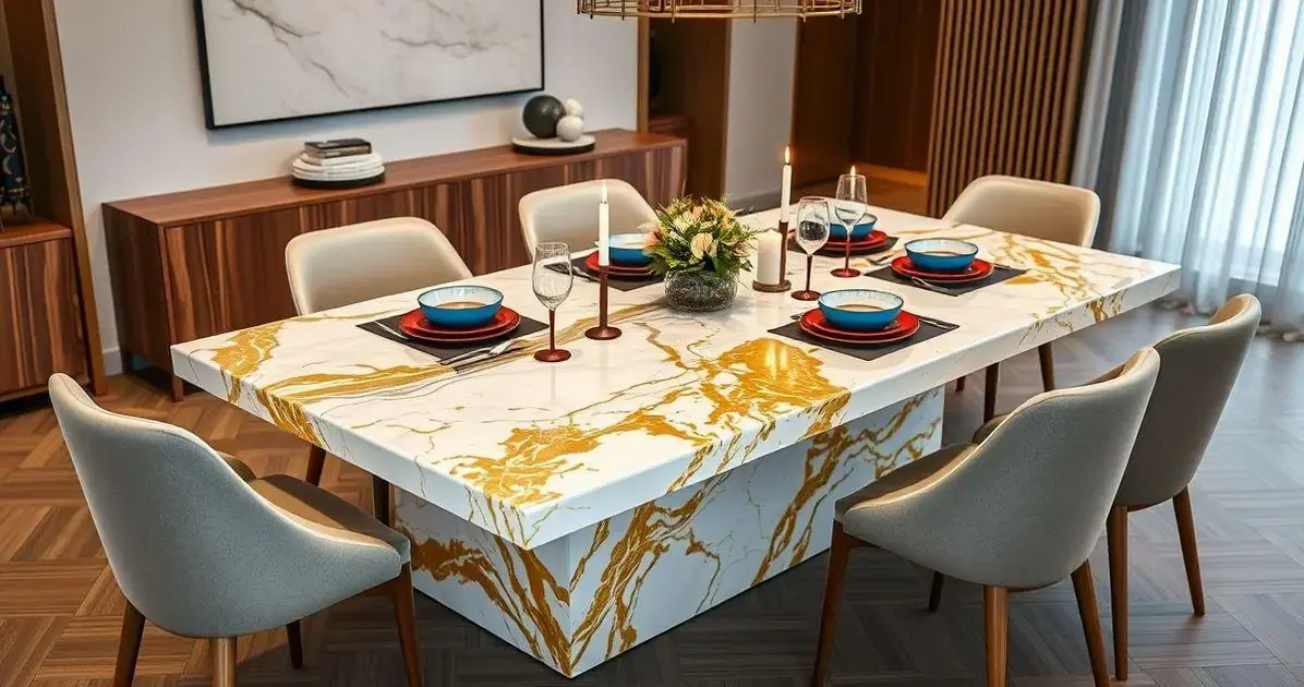 Mesas feitas de resina