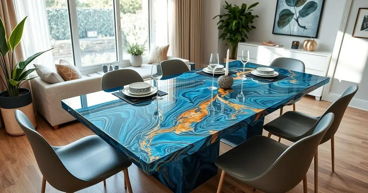 Modelos de mesa com resina Modelos de mesa com resina