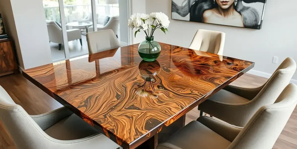 Modelos de mesas resinadas