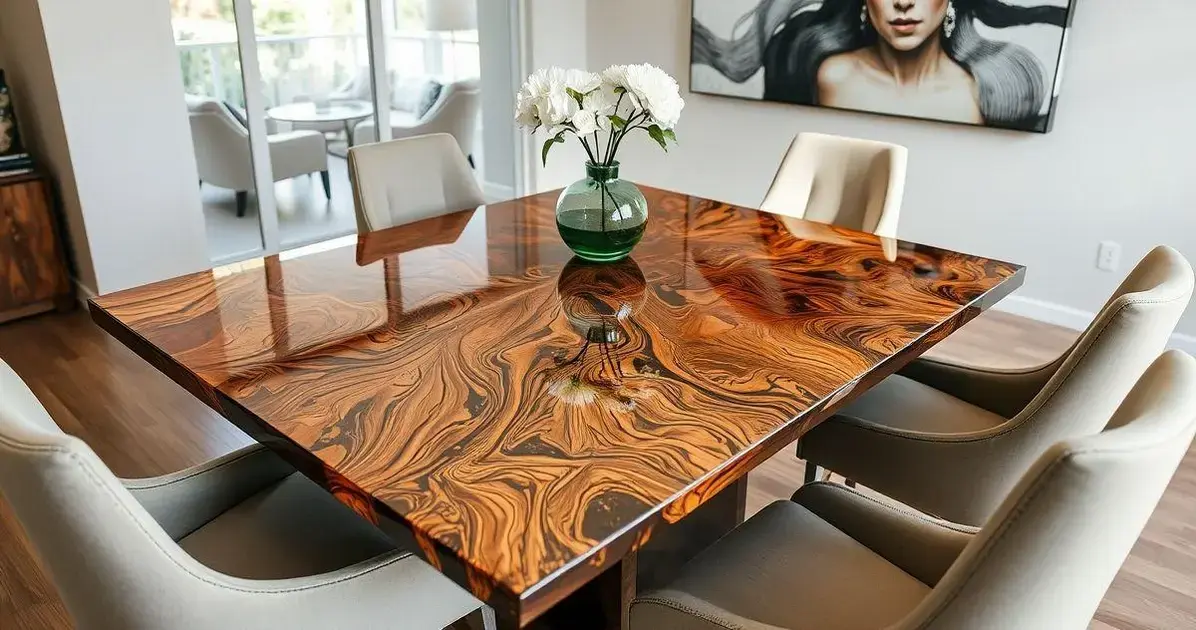 Modelos de mesas resinadas