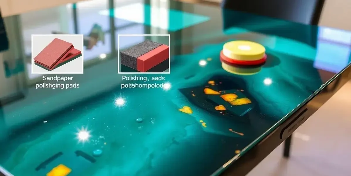 Polimento mesa de resina