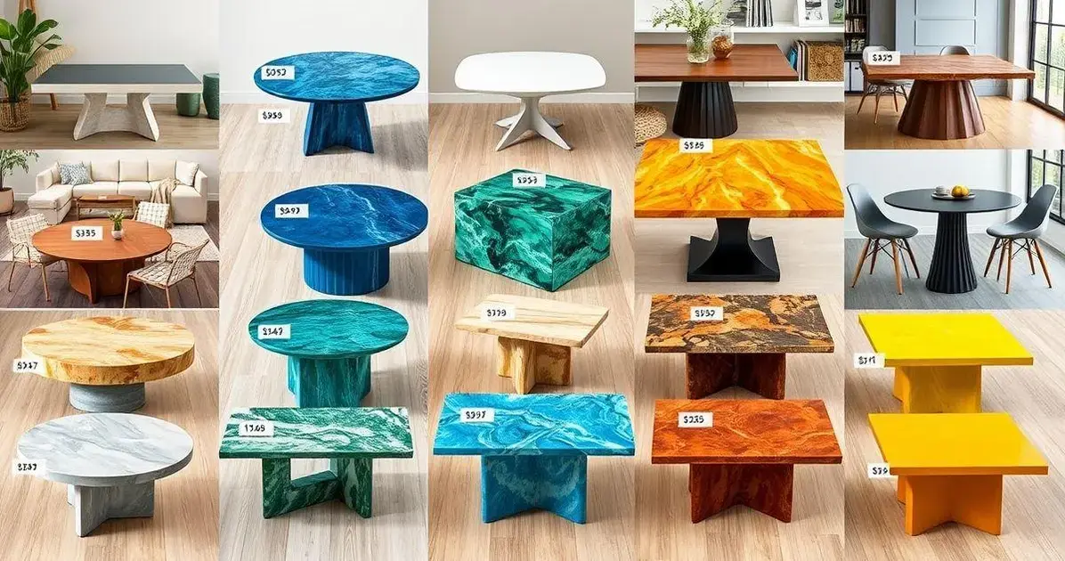 Preço mesa de resina Preço mesa de resina