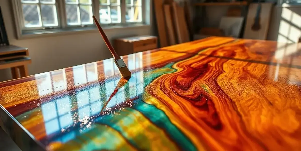 Resina acrilica para mesa de madeira