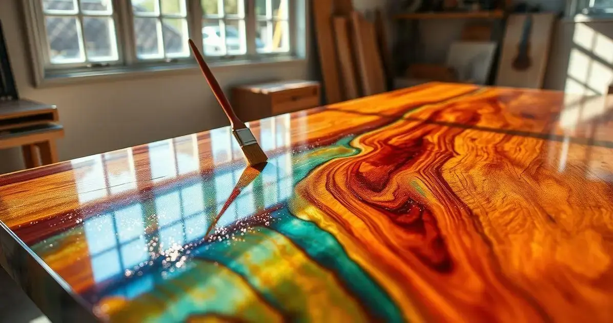 Resina acrilica para mesa de madeira Resina acrilica para mesa de madeira