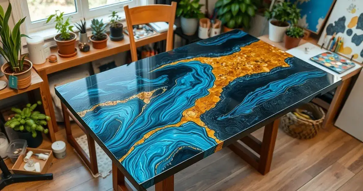 Resina epoxi tampo de mesa Resina epoxi tampo de mesa