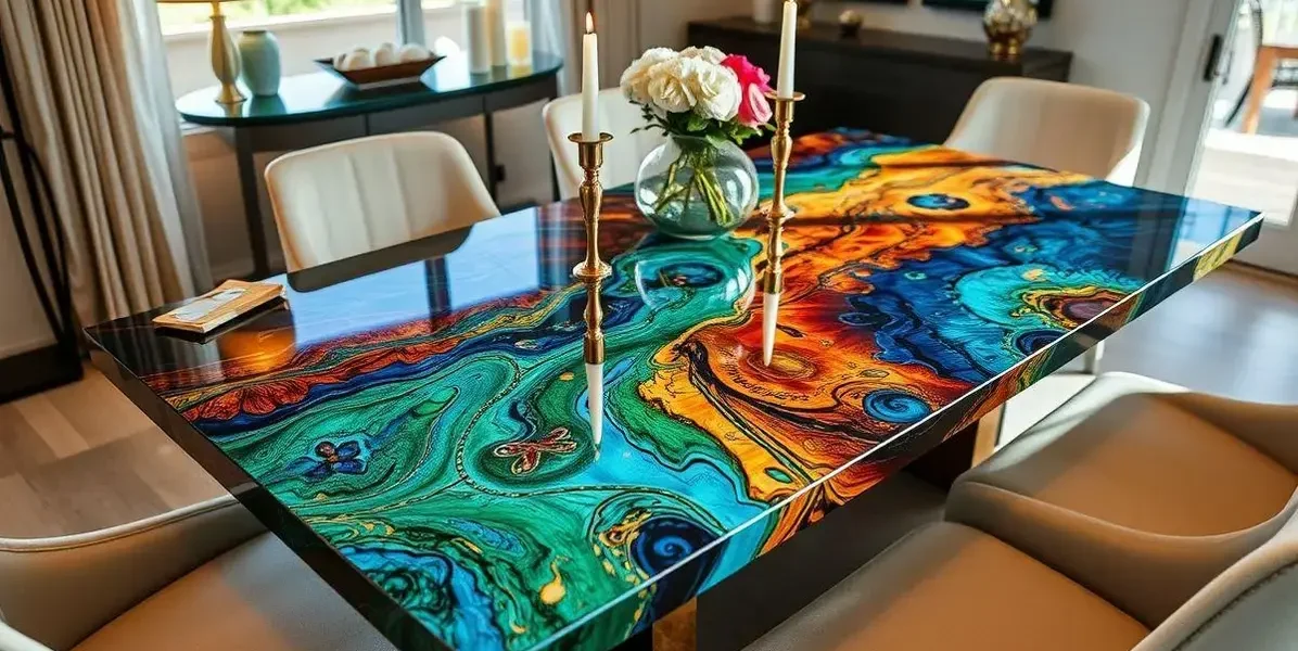 Resina epoxi tampo de mesa