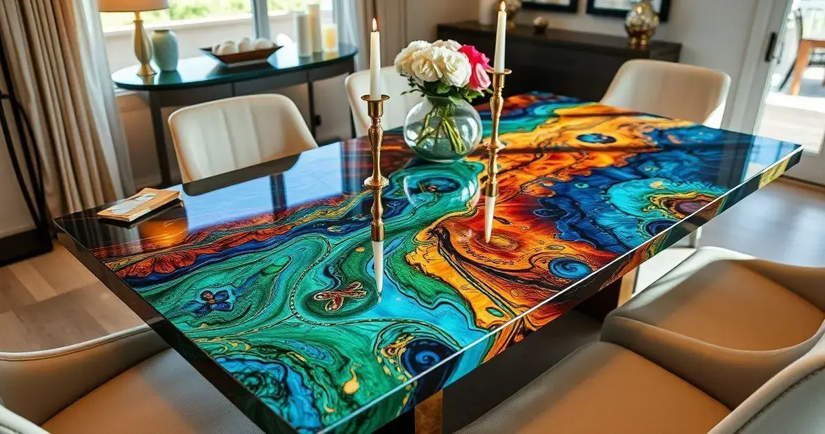 Resina epoxi tampo de mesa Resina epoxi tampo de mesa