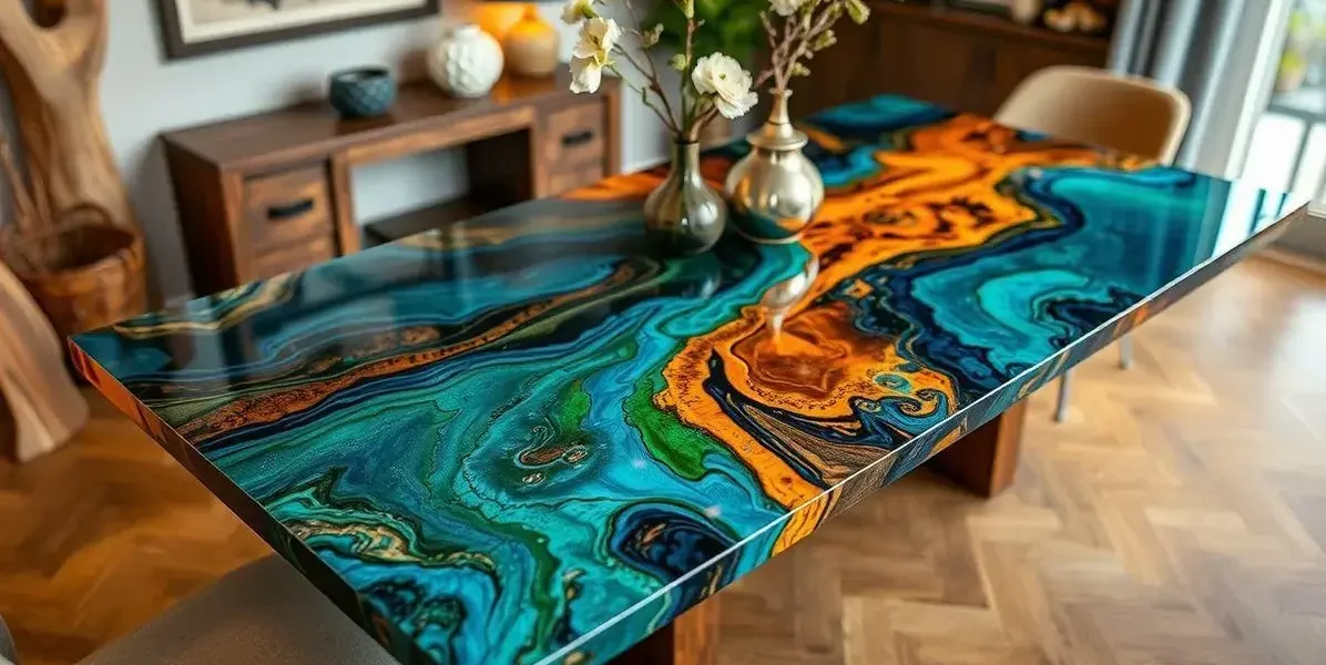 Resina para tampo de mesa