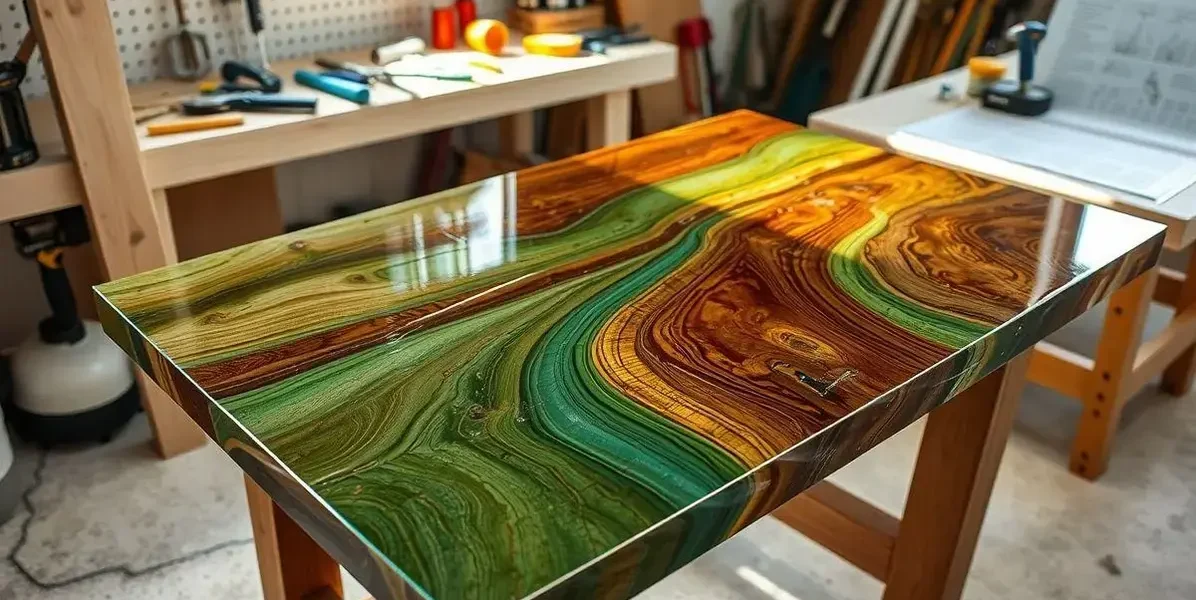 Resinar mesa de madeira