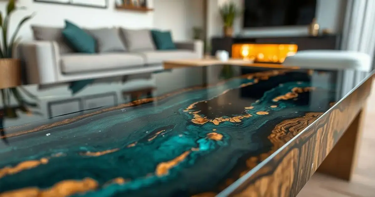 Tampo de mesa resina Tampo de mesa resina