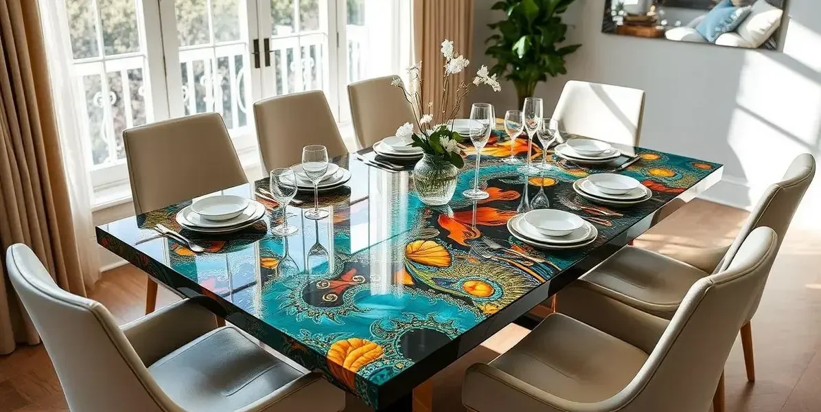 Tampo de mesa resina