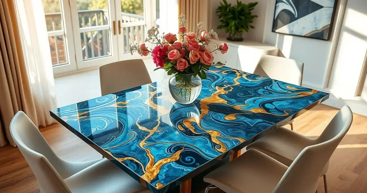 Tampo de mesa resina epoxi Tampo de mesa resina epoxi