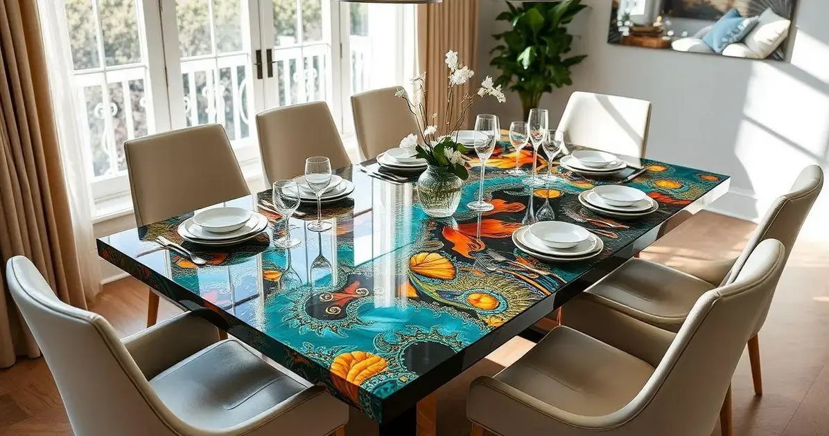 Tampo de mesa resina Tampo de mesa resina