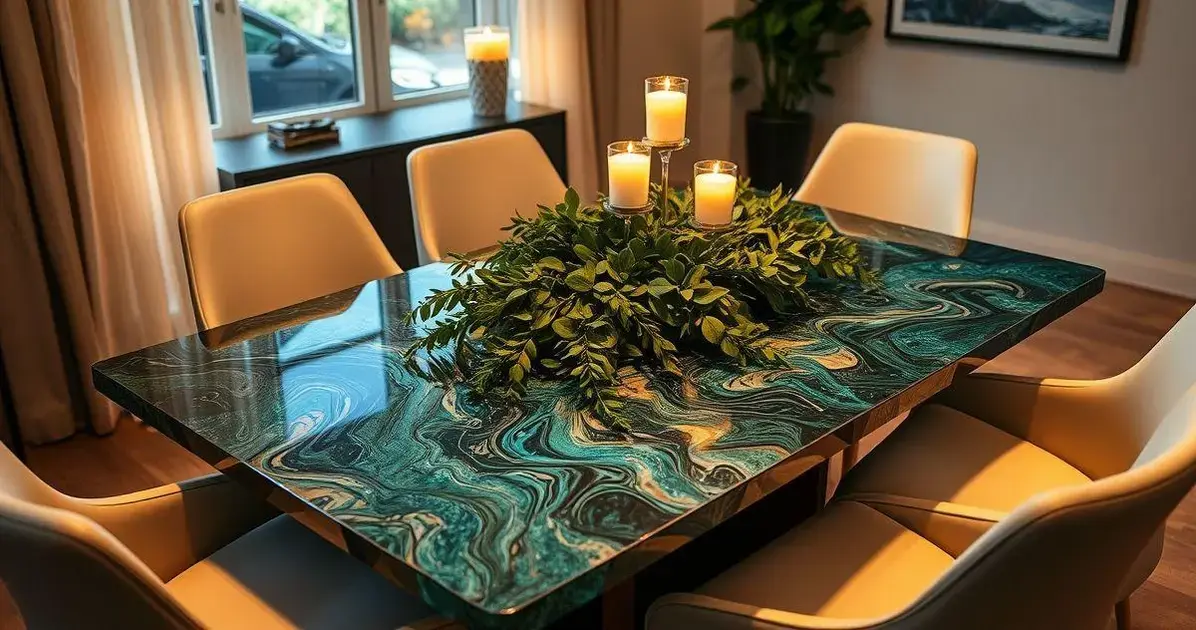 Tampo de resina para mesa