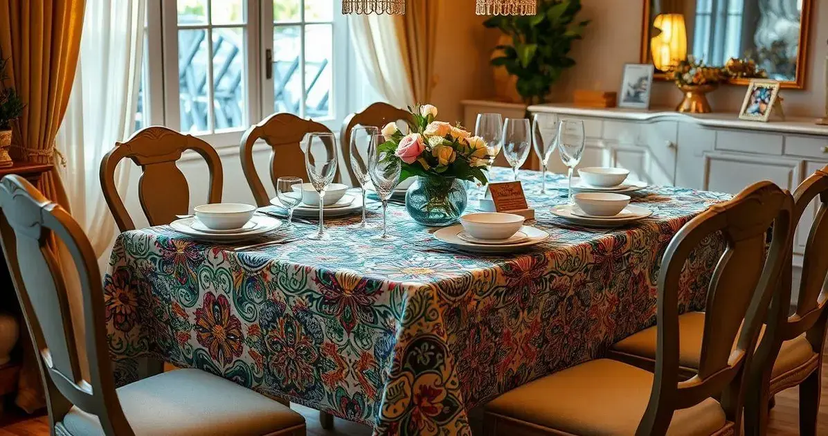 Toalha de mesa antimanchas resinada