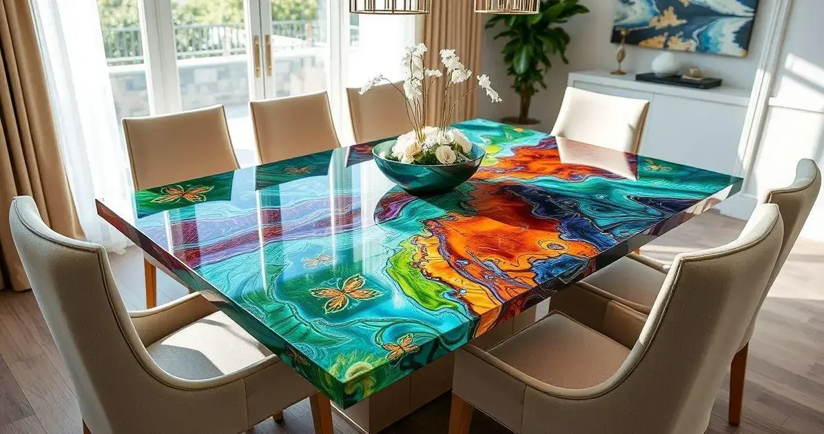 Valor de mesa de resina