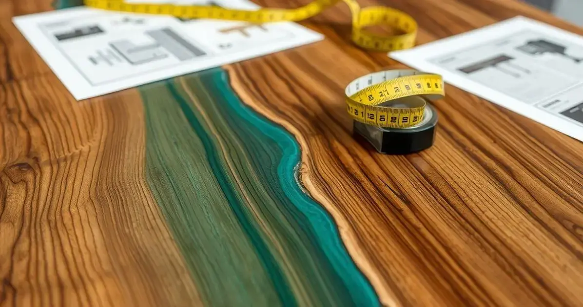 Comprar mesa de madeira com resina