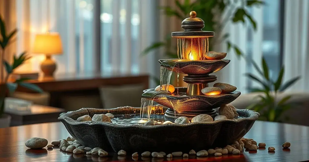 Fonte agua decorativa de mesa cascata chafariz bambu resina Fonte agua decorativa de mesa cascata chafariz bambu resina