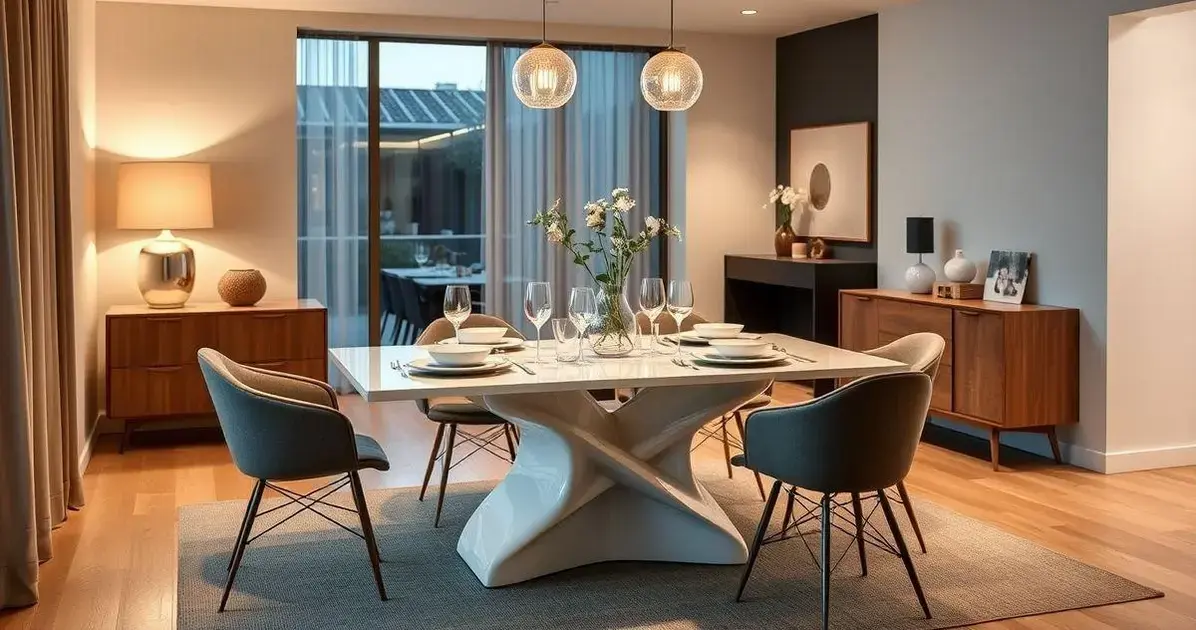 Mesa de jantar resina branca 4 lugares