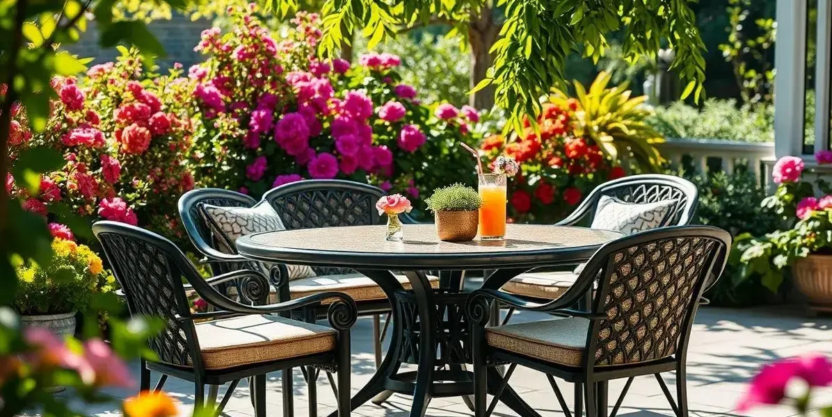 Mesa de jardim resina