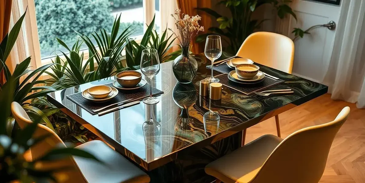 Mesa de resina 4 lugares