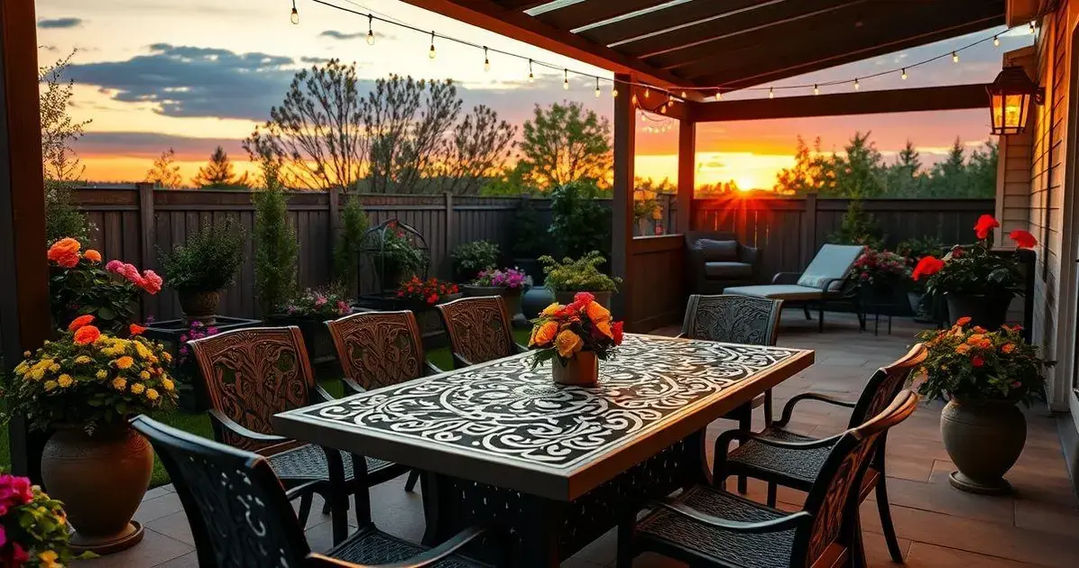 Mesa de resina para exterior