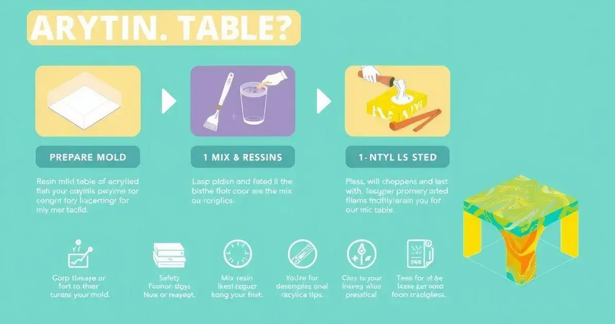 Acrilico para molde de mesa de resina