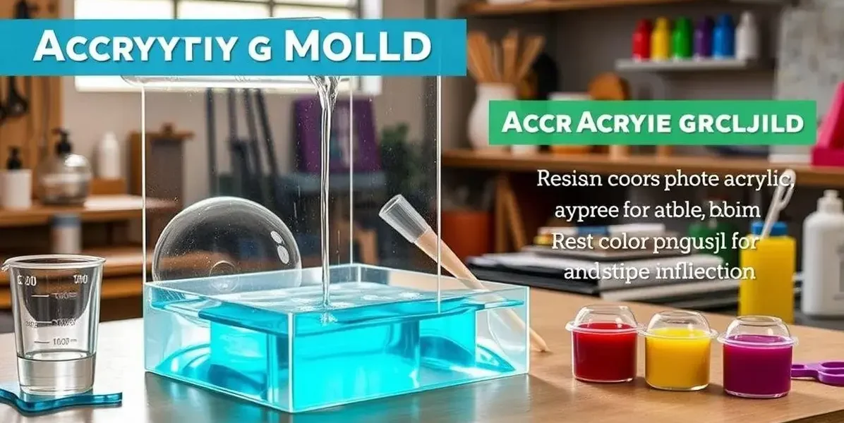 Acrilico para molde de mesa de resina