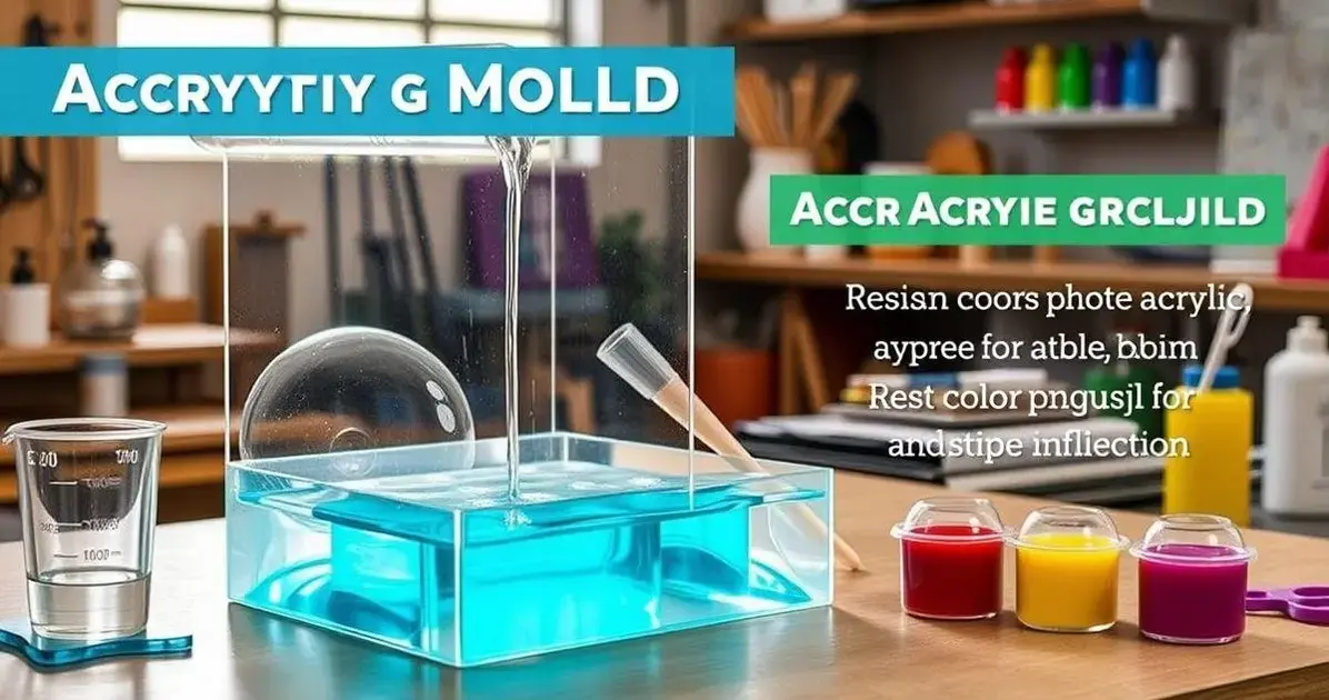 Acrilico para molde de mesa de resina