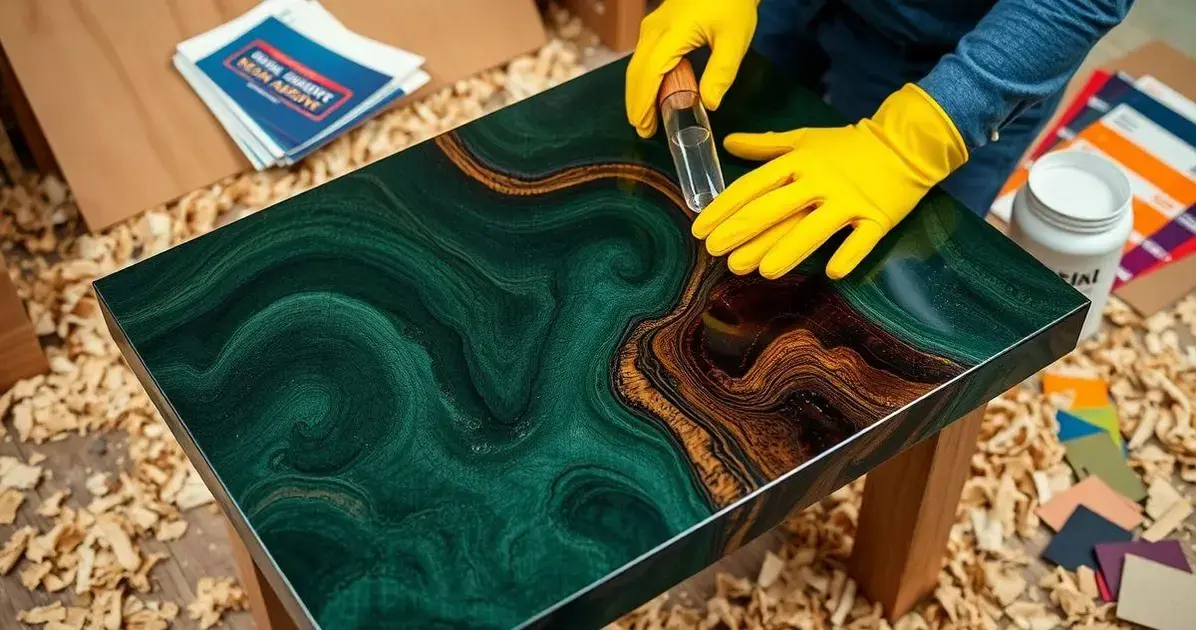 Adesivo de resina colavel para mesas Adesivo de resina colavel para mesas