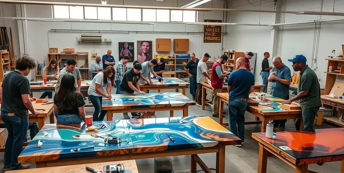 Aonde tem curso de mesa resinada presencial