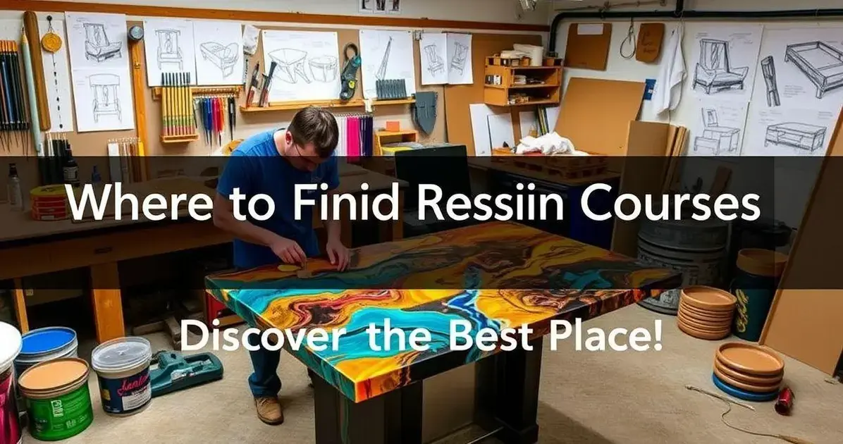 Aonde tem curso de mesa resinada