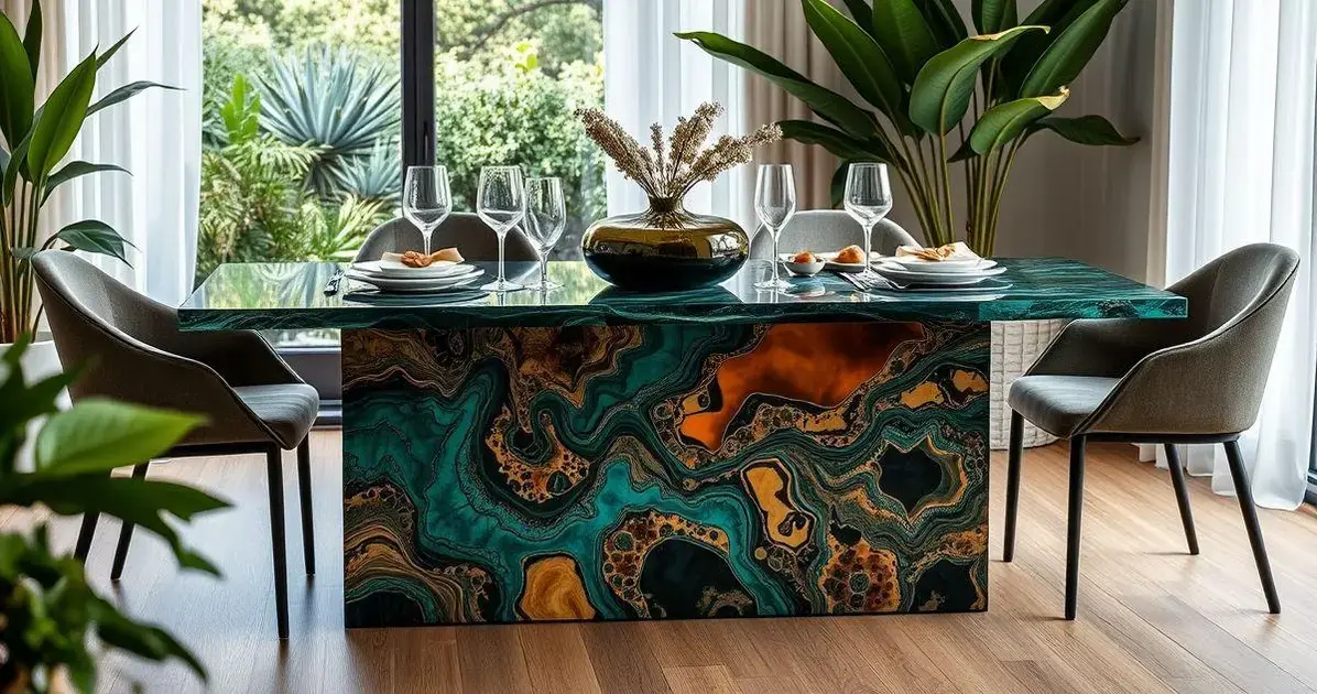 Aparador de mesa em resina