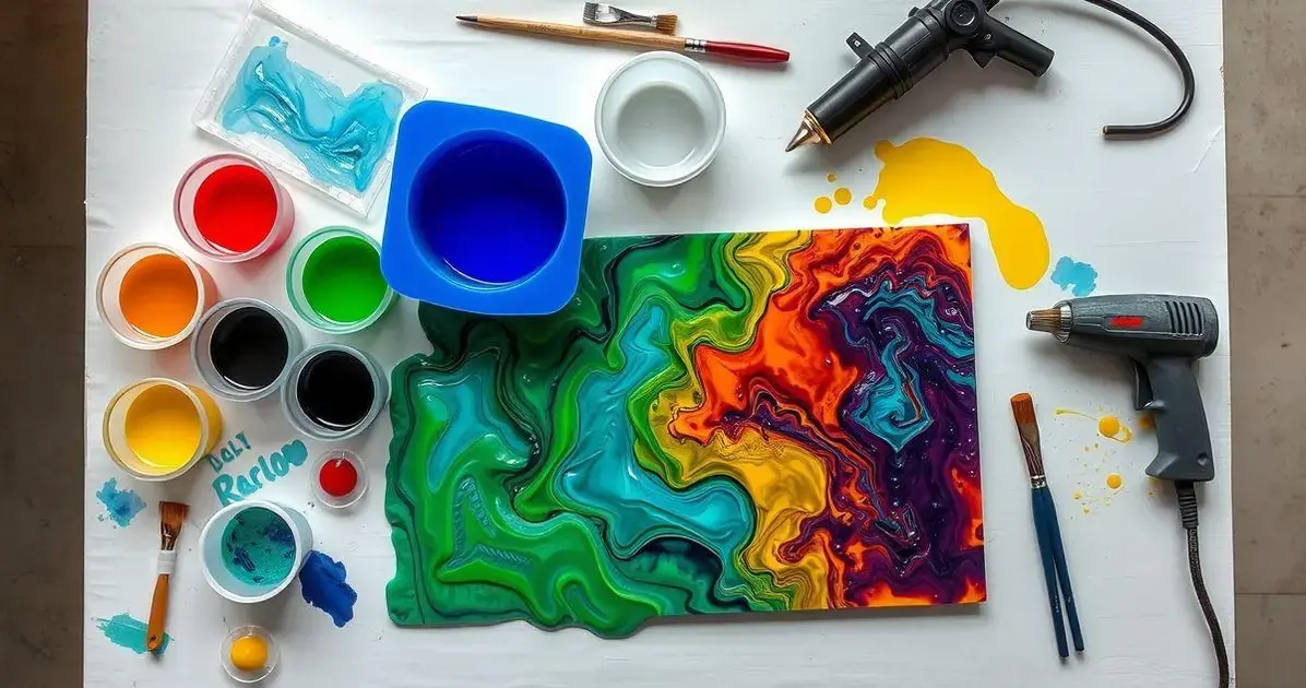 Aplicador de resina em mesa