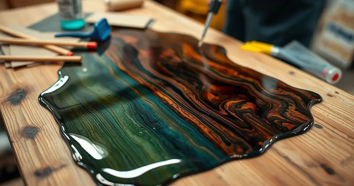 Aplique de resina para mesa de mdf Aplique de resina para mesa de mdf