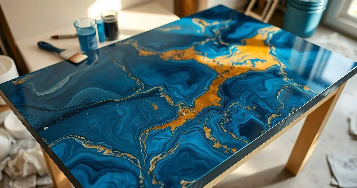 Aplique de resina para mesa de mdf Aplique de resina para mesa de mdf